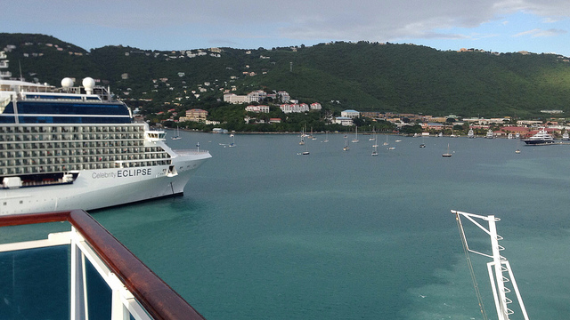 Crown Princess Leaving St. Thomas