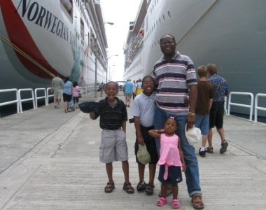 Getting off Norwegian Dawn in Tortola